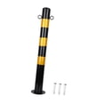thumbnail image 4 of Bolardo de seguridad de 30'' de alto, accesorio de protección de acero galvanizado, barrera de estacionamiento para Anillo amarillo negro 2, 4 of 8