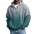 thumbnail image 2 of Quarter Zip Hoodie Mens Shirts Long Sleeve Waffle Sweatshirt 1/4 Zip Pullover with Pockets Cyan L, 2 of 4