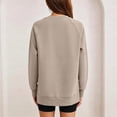 thumbnail image 6 of Women's Crew Neck Sweatshirt Sevevn Raglan Sleeve Side Slit Oversized Fit Soft Brushed Fleece Long Sleeve Pullover Tunic Tops for Casual Daily Wear, 6 of 9