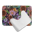 thumbnail image 6 of Yiaed Vintage Floral Print Bathroom Mat Set 2 Pieces Mat Anti-Skid Pad Ultra Soft and Absorbent Bathroom Bath Mat Contour Bath Rugs for Toilet Base, 6 of 6