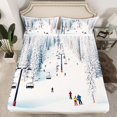 thumbnail image 2 of jejeloiu Skiing Game Twin Sheet Sets,Sport Gamer Bedding For Teens 3pcs, 2 of 7