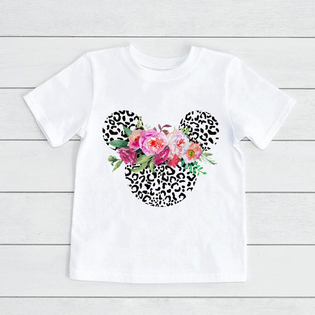 Mickey Mouse Head Balloon Print Child Disney Hot Selling Clothes White Short Sleeve Kids T Shirts Summer New Baby Girl Boy Tees3T Gao Jinjia LED