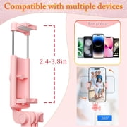 Selfie Stick Tripod for Phone, Bluetooth Remote, Extendable 25.6 Inch, Portable Phone Tripod Stand, Adjustable Smartphone Holder for Travel Video Recording Live Streaming