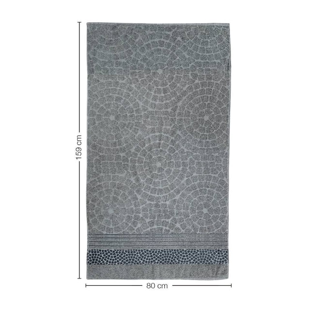 Toalla de Baño Sola Guatemala para Cuerpo Completo Color Gris 80 x 160 cm