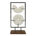 thumbnail image 3 of Ashland 16.25" Silver & White Floating Shells Tabletop Decor , Summer Home Decor, 3 of 4
