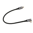 thumbnail image 4 of Cable tipo C a tipo C de 0,3 m, Cable cargador USB de alta flexibilidad en ángulo recto de 40Gbps para transmisión de carga, 4 of 5