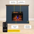 thumbnail image 3 of duraflame® Shiplap Wall Mantel Electric Fireplace, Fontana Blue, 3 of 16