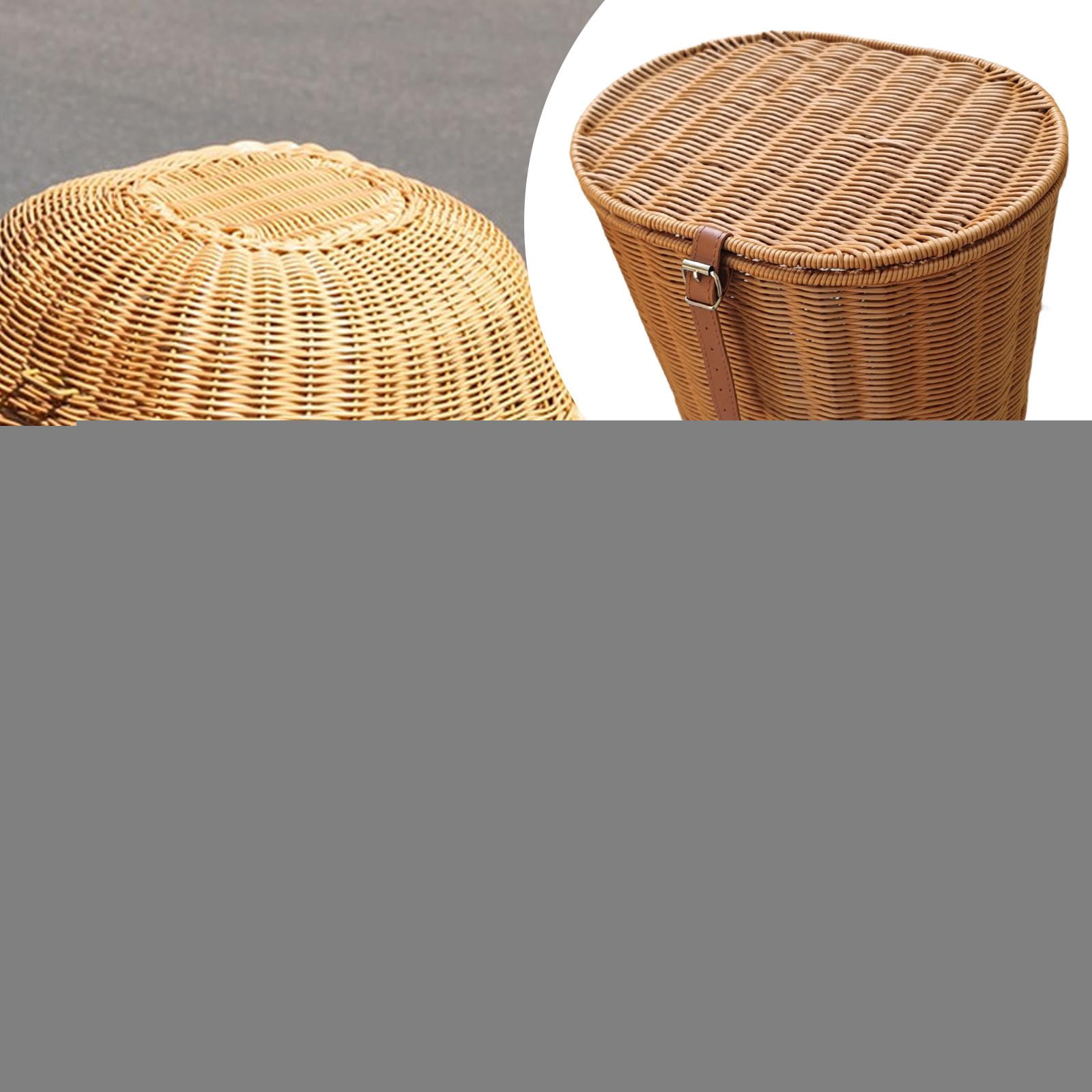 Front Bike Basket Storage Organizer Hand Woven Spacious Iron PP Material Fits Most Adult Bikes and Scooters
