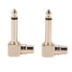 thumbnail image 2 of 4-PACK RCA Jack Hembra Una 1/4 Pulgada Mono Macho Adaptador de Audio de ángulo Recto, Dorado, 2 of 9