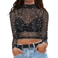 thumbnail image 2 of Xishao Women's Mock Neck/Turtle Neck Long Sleeve Modal Bodysuit Jumpsuit Xishao ropa, 2 of 2