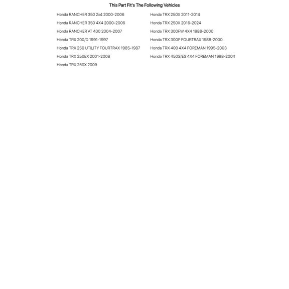 Tusk Valve Seal Kit for Honda TRX 250EX 2001-2008