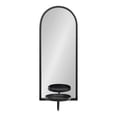 thumbnail image 6 of Kate and Laurel Ezerin Arched Mirror Wall Sconce, 6 x 5 x 16, Black, Modern Decorative Wall Sconce Candle Holder, 6 of 8