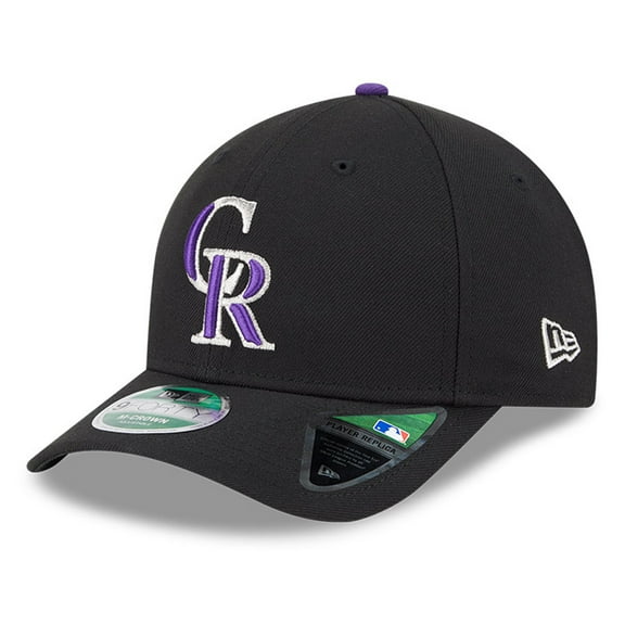 Men's New Era  Black Colorado Rockies Player Replica 9FORTY Adjustable Hat
