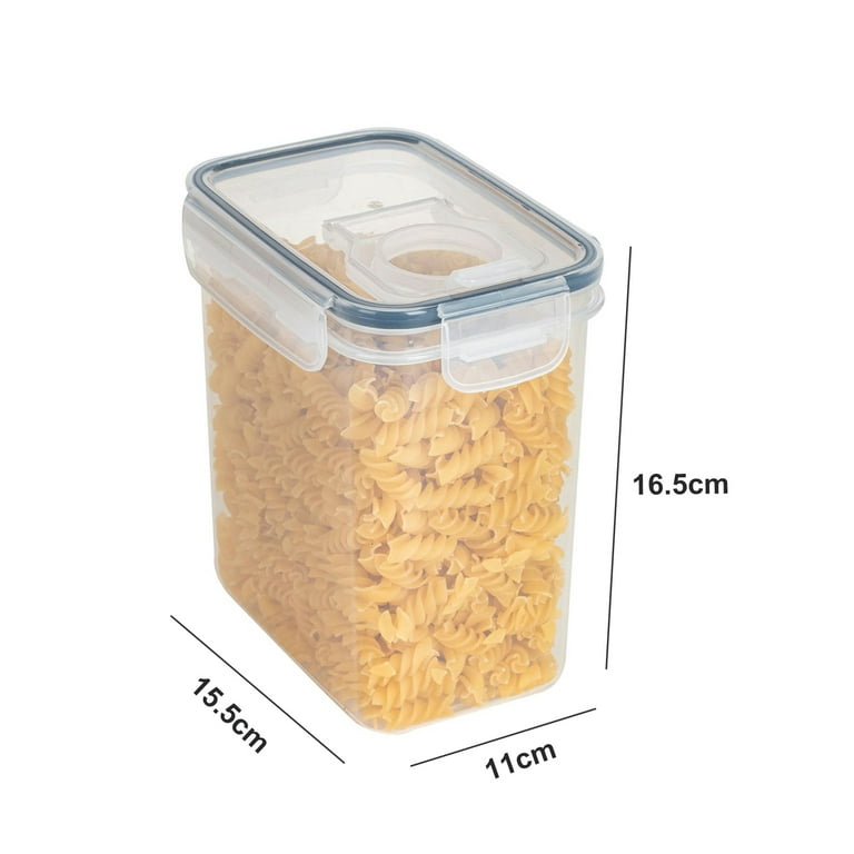 Honrane Clear Plastic Storage Jars - 0.8L/1.4L/1.6L/2L/2.8L Airtight,  Moisture Proof, Transparent, Wide-mouth Organized Pantry Food Storage  Containers