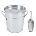 thumbnail image 1 of Wine Storage Tub, Safe To Use Easy To Clean Round Ice Bucket With Ice Shovel For Parties Wood Color,Red,White, 1 of 8