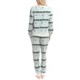 thumbnail image 2 of MUK LUKS Women's 2 Piece Pajama Set, Long Sleeve Shirt and Joggers - Silky Velour Mountain Vibes, Cabinside Fairisle, XL, 2 of 4