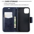 thumbnail image 3 of iPhone 11 6.1" Wallet Case, Dteck Embossed Butterfly Flip PU Leather Stand Wallet Case Cover For Apple iPhone 11 2019, Blue, 3 of 6