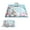 Light Blue Lace Doily Background, variant on Square Picnic Mat Waterproof Non-Slip Outdoor Mat Portable Carry Handle For Camping Beach Exercise Light Blue Lace Doily Background