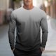 thumbnail image 1 of Blusas y camisas de manga larga con cuello redondo, moda casual para hombre, estampado deportivo, blusas de manga larga con cuello redondo, camisas para hombre, blusa de poliéster, 1 of 5