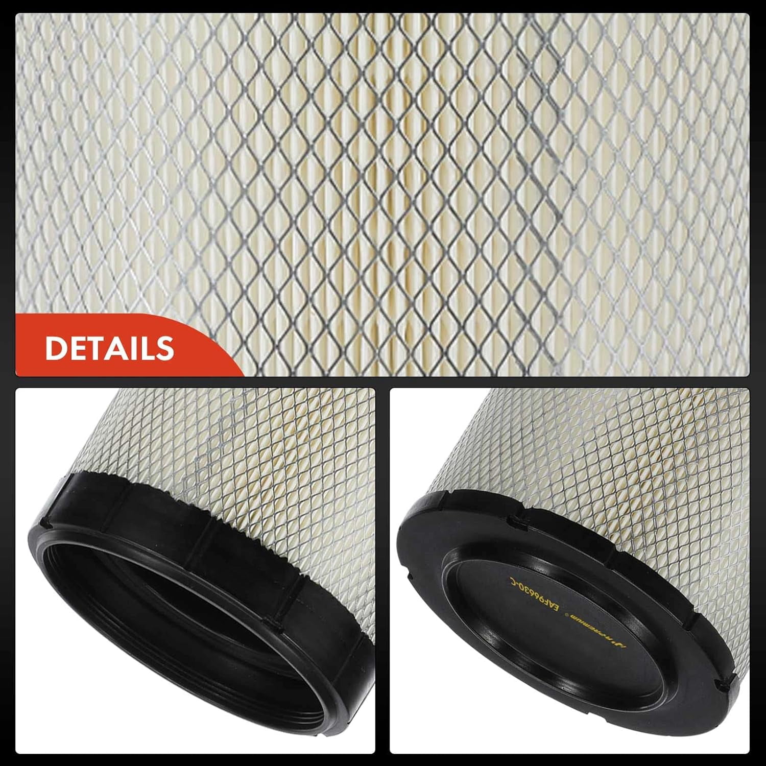 A-Premium Front Engine Air Filter Compatible with Chevrolet C4500 Kodiak, C5500 Kodiak & GMC C4500 Topkic, C5500 Topkick, 2003-2009, 6.6L 8.1L, Replace# 88937527