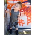 thumbnail image 4 of Bébé Garçon Rompers Enfants Combinaison Combinaison Sans Manches Rompers Tenues Vêtements une Pièce 0-24M, 4 of 5