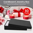 thumbnail image 2 of Novel Box 10 Pack Black Cardboard Cotton Filled Jewelry Gift Boxes 5.5x3.5x1 Inches with Lids, 2 of 7