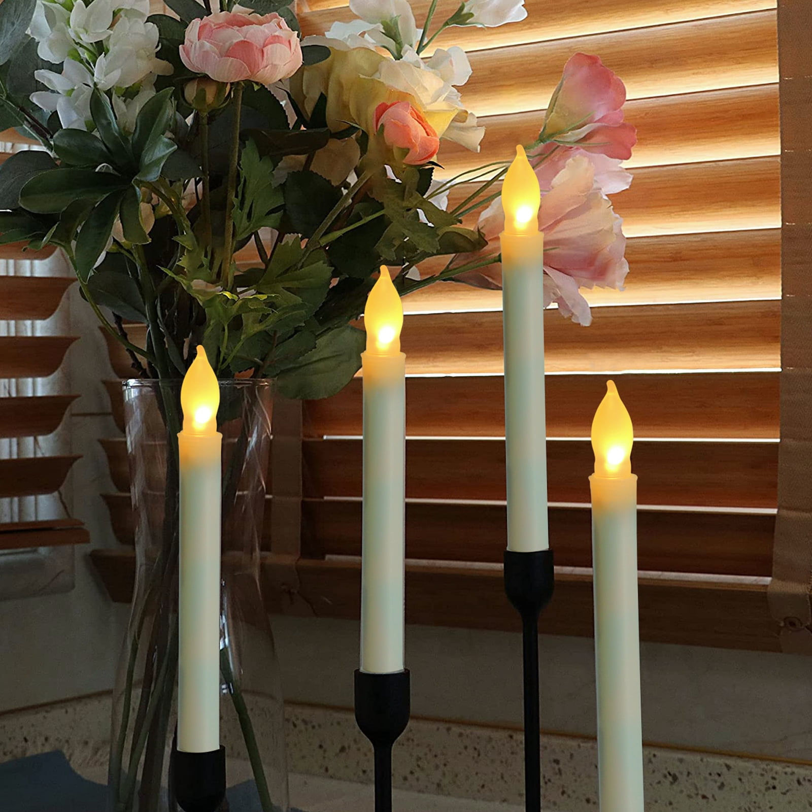 Tizuqe Electric Led Candle Flameless Set of 12 Church Dining Room Decor