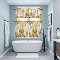thumbnail image 3 of Sunflower Bee Kitchen Curtains Sets for Windows 24 Inch Length, Summer Gnomes Hydrangea Floral Rod Pocket Window Treatments Tier Curtains and Valances Set for Bedroom/Bathroom, 3 of 8