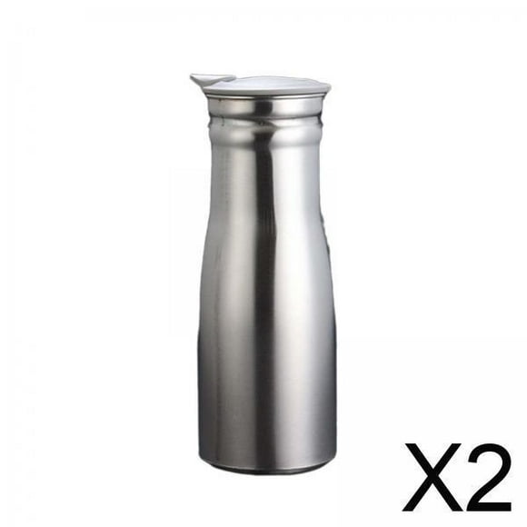 Jarra de agua,Tetera y jarra de agua de acero inoxidable,Jarra grande para tetera,cafetera,té helado,Jarra de agua caliente y bebidas frías de 1000 ml,Hervidor de agua