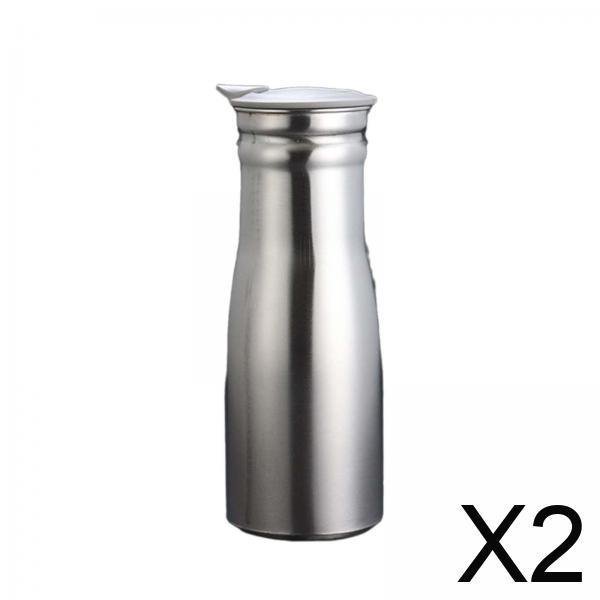 Jarra de agua,Tetera y jarra de agua de acero inoxidable,Jarra grande para tetera,cafetera,té helado,Jarra de agua caliente y bebidas frías de 1000 ml,Hervidor de agua