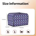 thumbnail image 5 of Sikiie Skull Purple Flower Toaster Covers 2 Slice Dustproof Toaster Cover Bread Machine Cover, Dustproof Cover - 11.4" x 7.5" x 7.9", 5 of 7