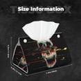 thumbnail image 6 of Goofa Glitch Screaming Skull Pattern Triangle Square Tissue Box Cover, Modern PVC Leathe Facial Paper Holder,Decorative Holder/Organizer for Bathroom Vanity Countertop, 6 of 9