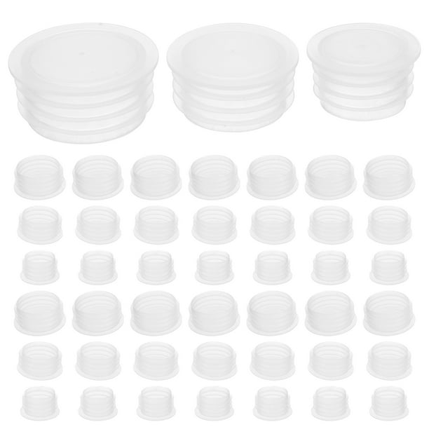 GOOHOCHY 150 tapones de plástico para botellas, tapas de repuesto para frascos de vidrio, tapas de sellado para frascos.