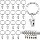 thumbnail image 1 of 40 Pices Anneaux De Rideau Avec Clips(argent)25mm, Anneaux De Clip Stores, Anneaux De Rideaux Antirouille En Mtal Avec Clips, 1 of 5