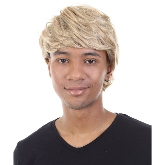 HPO| Short Men's Blonde Halloween Wig | Premium Breathable Capless Cap
