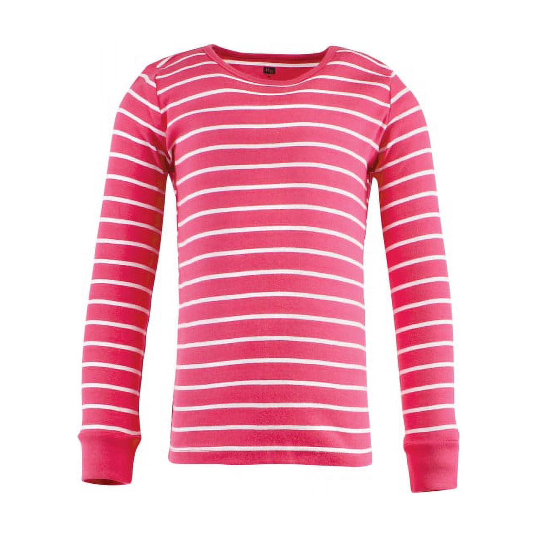 Hudson Baby Toddler Girl Cotton Pajama Set, Dark Pink Stripe, 3 Toddler
