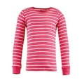 thumbnail image 3 of Hudson Baby Child Girl Cotton Pajama Set, Dark Pink Stripe, 8 Years, 3 of 4