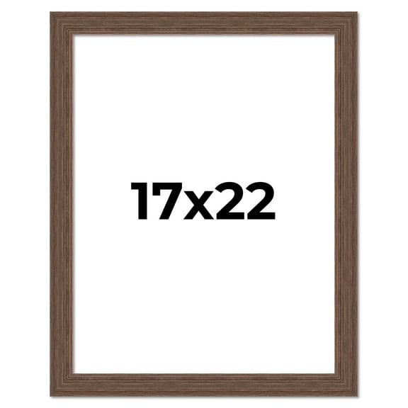 17x22 Frame Brown Distressed Barnwood Picture Frame | Rustic Farmhouse Photo Frame Includes UV