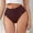 Brown, variant on 6 Pack High Waisted Underwear for Women Thongs Lightweight Soft Stretch High Cut Full Coverage Panties