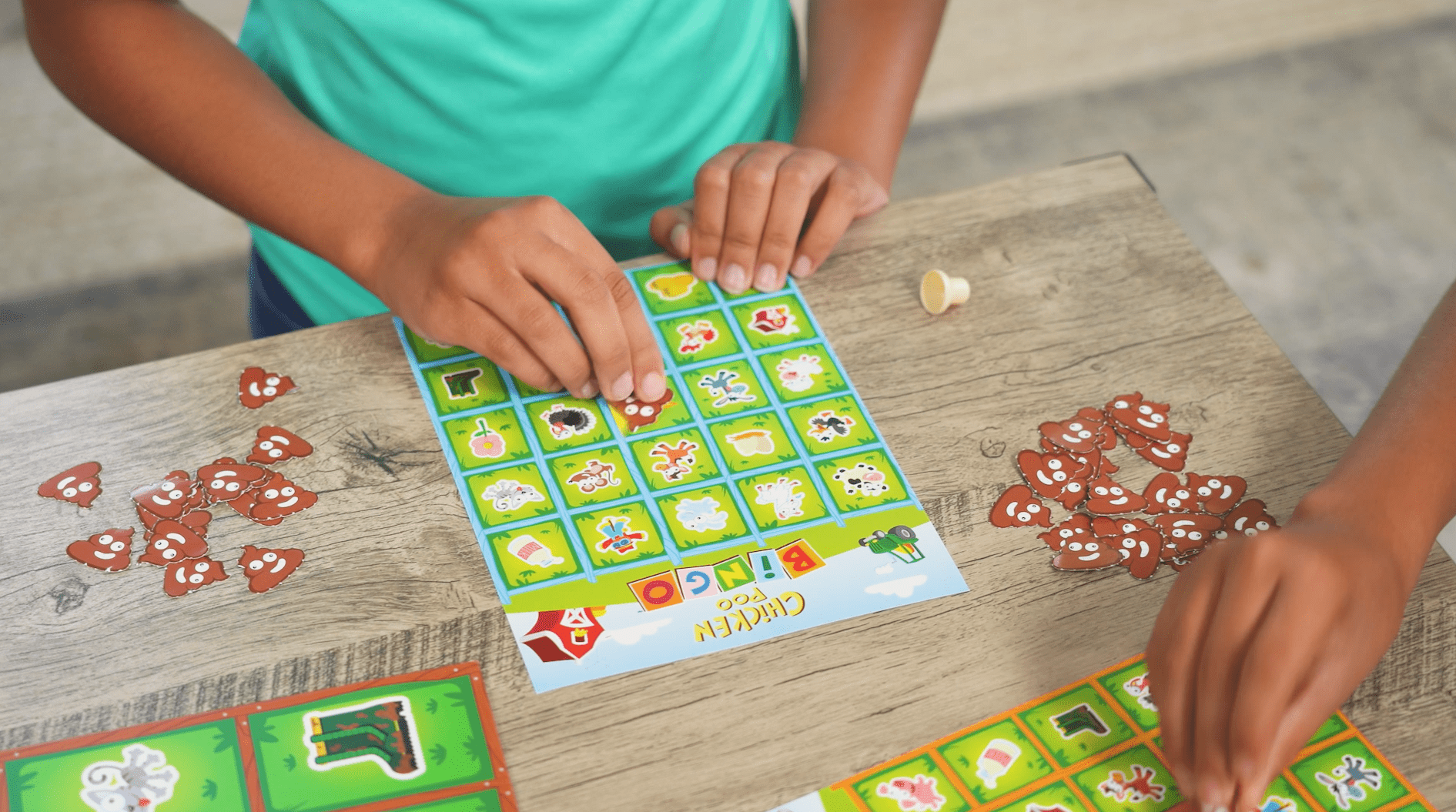Goliath Chicken Poo Bingo Game - Wind-up Novelty Chicken Drops Poos on Bingo Game Board for Children Ages 4 and Up