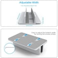 thumbnail image 2 of Vertical Laptop Stand[Adjustable Size], Aluminum Desktop Laptop Holder, Compatible with All MacBook, Laptops(Up to 17.3 inch), Silver, 2 of 8