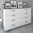 thumbnail image 2 of Atlin Designs Modern 8 Drawer Double Dresser in White, 2 of 14
