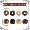thumbnail image 2 of 400Pcs 4 Styles Round Natural Wood Beads 8mm Wooden Loose Bead Colorful Unfinished Spacer Beads Craft Hair Beads for DIY Beading DIY Jewellery Making Supplies Garlands Christmas Ornaments, 2 of 9