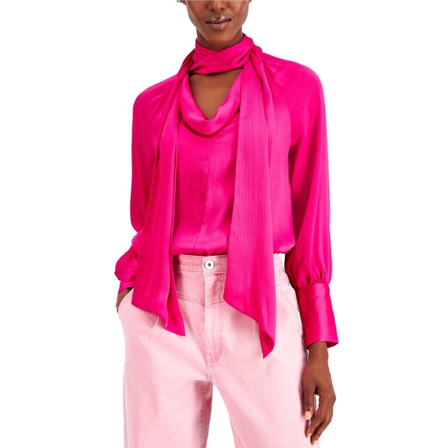 INC Blusa sin mangas para mujer, color rojo, grande