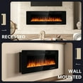 thumbnail image 5 of Edendirect 36 in. Wall Mounted Electric Fireplace in Black with Multi-Color Flames,Remote,1500/750W,Low Noise, 5 of 9