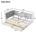 thumbnail image 4 of Twin Size Daybed with 2 Drawers & Storage Shelves, White Wood Platform Bed Frame with Hidden Storage Headboard, 4 of 7