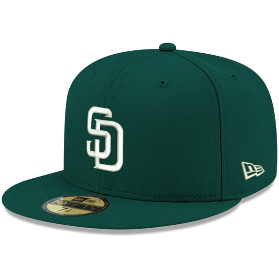 Men's New Era Green San Diego Padres White Logo 59FIFTY Fitted Hat