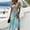 Light Green, variant on Watercolor Floral Print Dress for Women V Neck Short Sleeve Dress A Line Midi Casual Summer Outfit Flowy Lightweight Party Wear Vacation Boho Chic Blue L