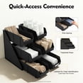 thumbnail image 2 of 6 Compartment Serve Condiment Bin, 3-Tier Self Serve Condiment Bin Stand, Plastic Containers Storage Bins, Countertop Condiment Organizer for Coffee Shops Restaurants Bars, 2 of 13