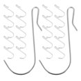 thumbnail image 1 of 30 ganchos en forma de J para colgar - Ganchos de alambre planos de acero inoxidable resistentes para organizar estanterías de cocina, baño, armario y oficina, 1 of 6